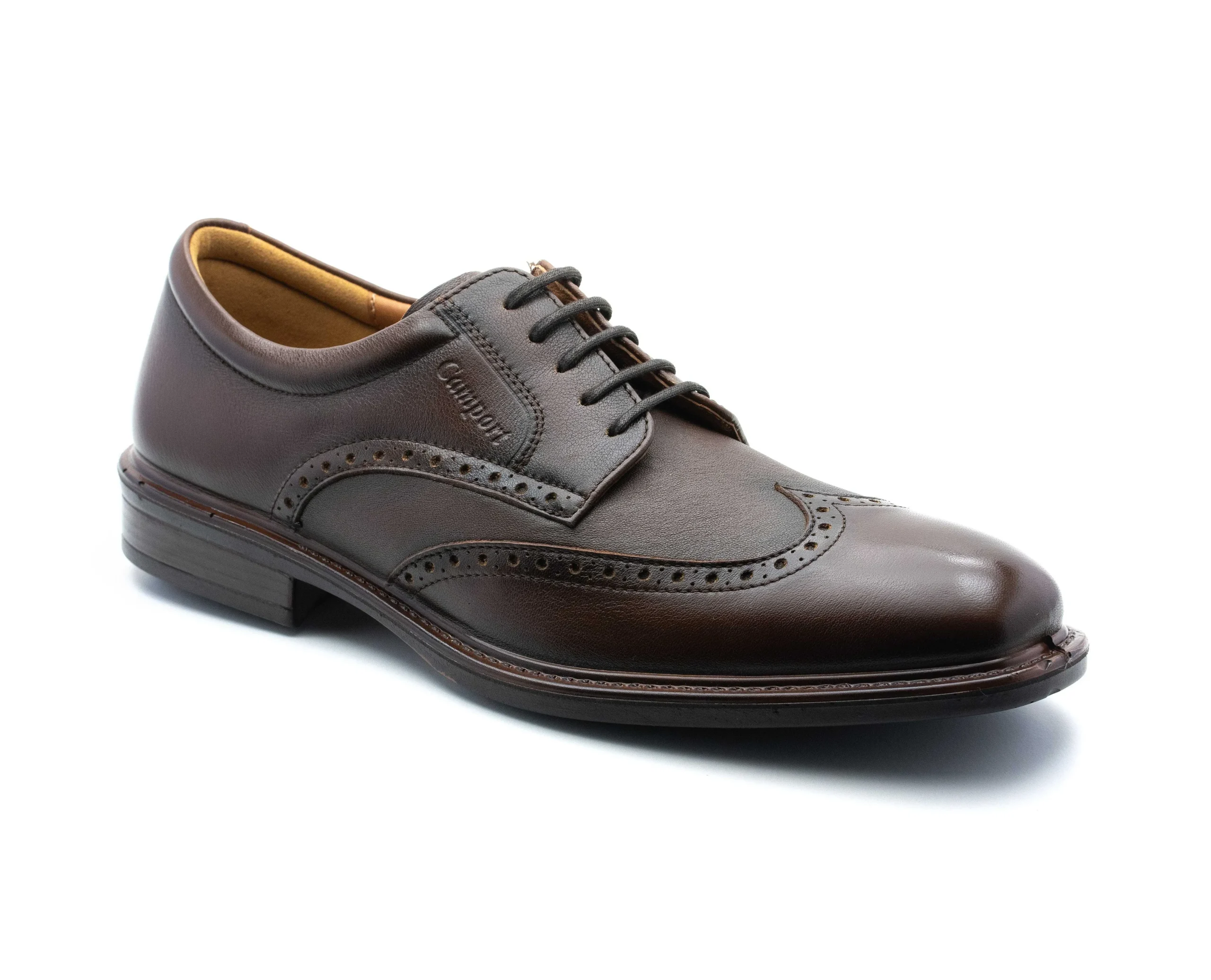 Sapatos^Camport Sapato New Nobleman Stretch Castanho Escuro